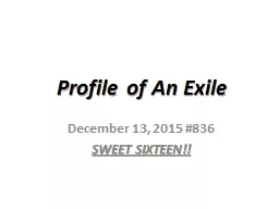 Profile of An Exile