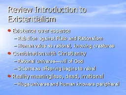 Review Introduction to Existentialism
