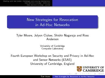 Dealingwithbadnodes:challengesandexistingmechanismsNewdecisionstrategy