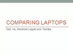 Comparing laptops