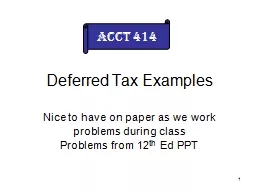 1 Deferred Tax Examples