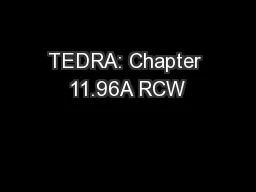 TEDRA: Chapter 11.96A RCW