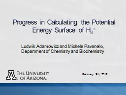 Progress in Calculating the Potential Energy Surface of H
