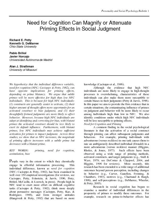 Personality and Social Psychology Bulletin