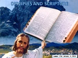 DISCIPLES AND SCRIPTURE