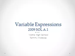 Variable Expressions