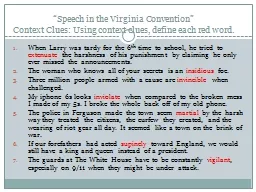 “Speech in the Virginia Convention”