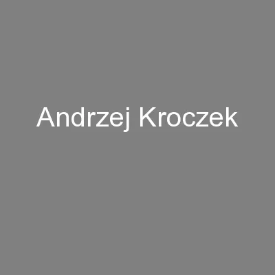 Andrzej Kroczek