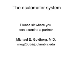 The oculomotor system