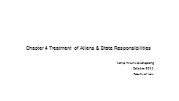 Chapter 4 Treatment of Aliens & State Responsibilities