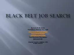 Black Belt Job Search