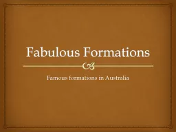 Fabulous Formations