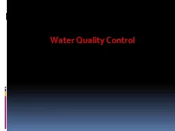 Water Quality Control