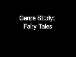 Genre Study: Fairy Tales