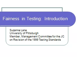 Fairness in Testing: Introduction