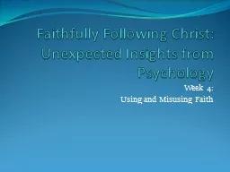 Faithfully Following Christ: