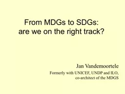 From MDGs