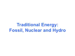 Traditional Energy: