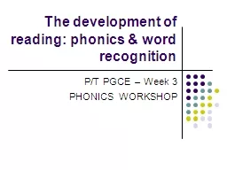 The development of reading: phonics & word recognition