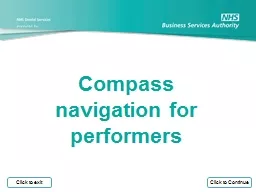 Compass navigation for performers