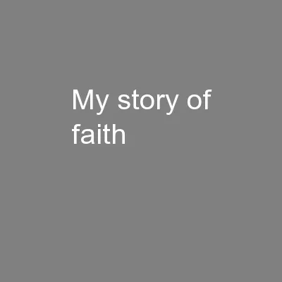 My story of faith