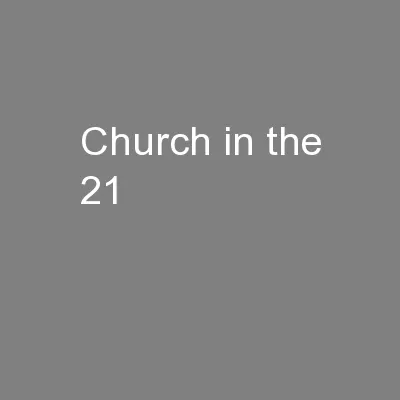 Church in the 21