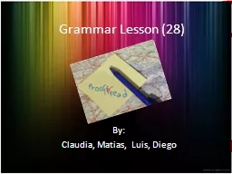 Grammar Lesson (28)