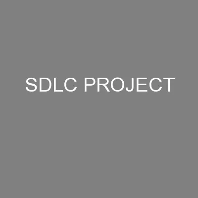 SDLC PROJECT