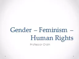Gender – Feminism – Human Rights