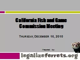 California Fish and Game Commission Meeting