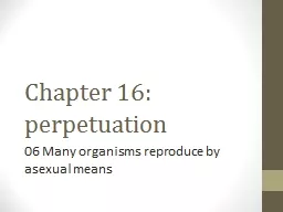 Chapter 16: perpetuation