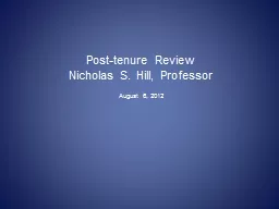 Post-tenure Review