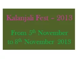 Kalanjali Fest – 2013