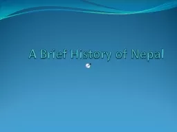 A Brief History of Nepal