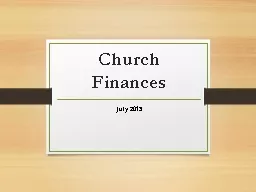 Church Finances