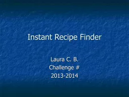 Instant Recipe Finder