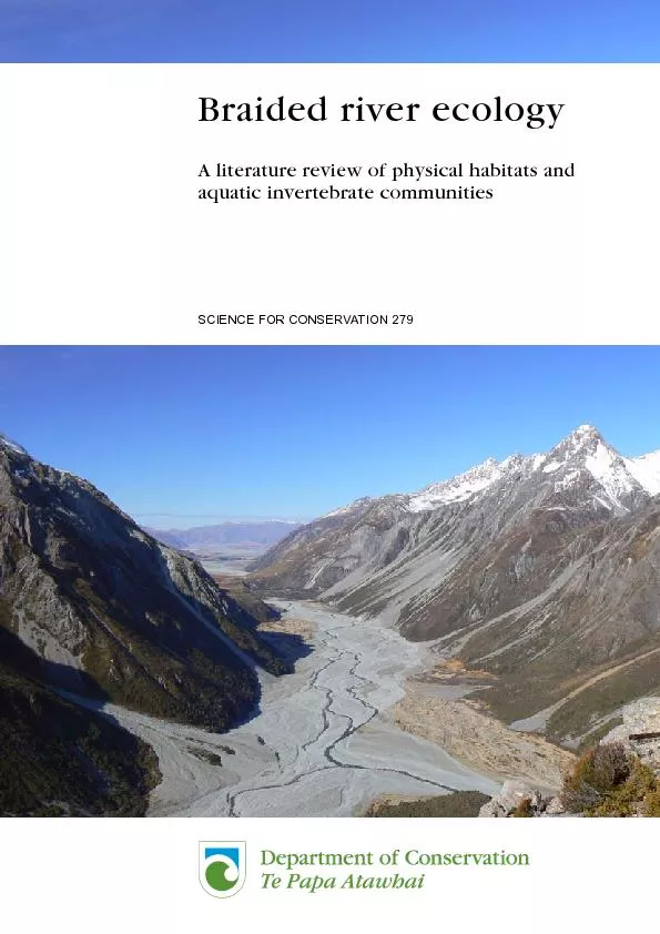 ERVATION 279A literature review of physical habitats and
