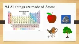 9.1 All things are made of Atoms