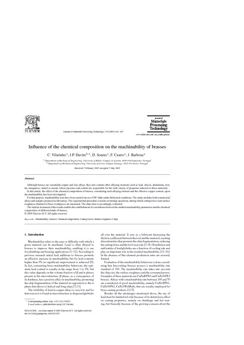 JournalofMaterialsProcessingTechnology170(2005)441