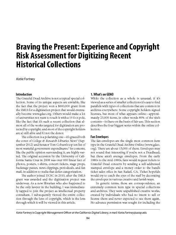 Braving the Present: Experience and Copyright