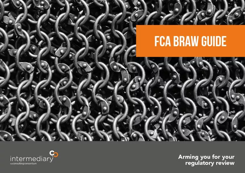 FCA BRAW GuideArming you for your regulatory review