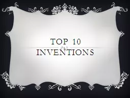 Top 10 Inventions