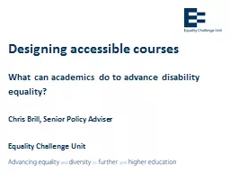 Designing accessible courses
