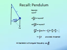 Recall: Pendulum