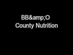 BB&O County Nutrition