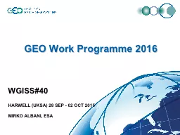GEO Work Programme 2016