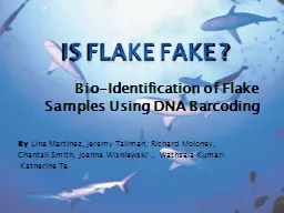 Bio-Identification of Flake Samples Using DNA Barcoding