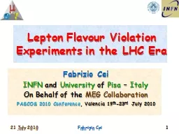 Lepton Flavour Violation Experiments in the LHC Era