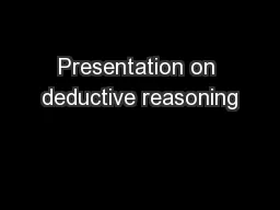 Presentation on deductive reasoning