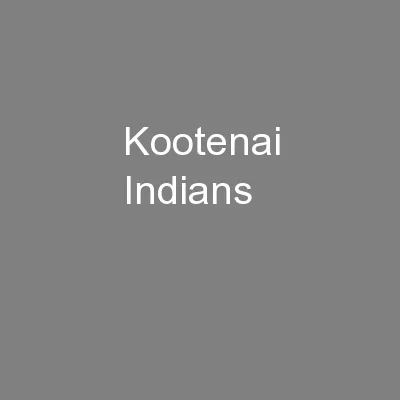 Kootenai Indians